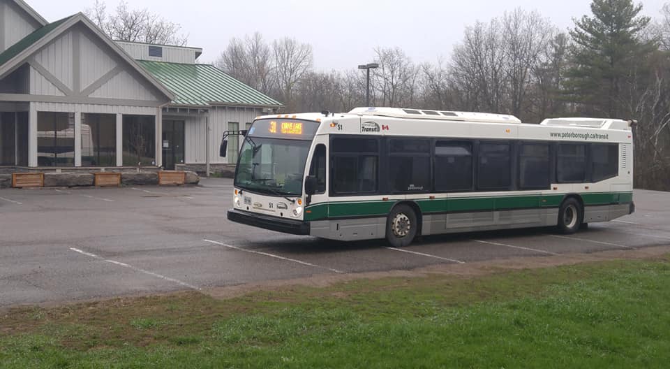The Link rural bus outside the Curve Lake First Nation Business Centre.