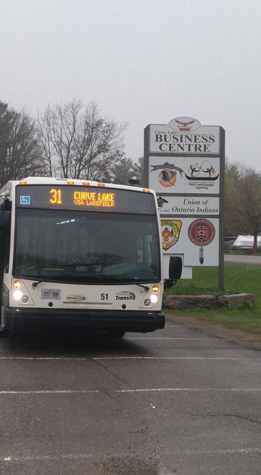Photo of the Link Rural Transit Bus in Curve Lake First Nation.