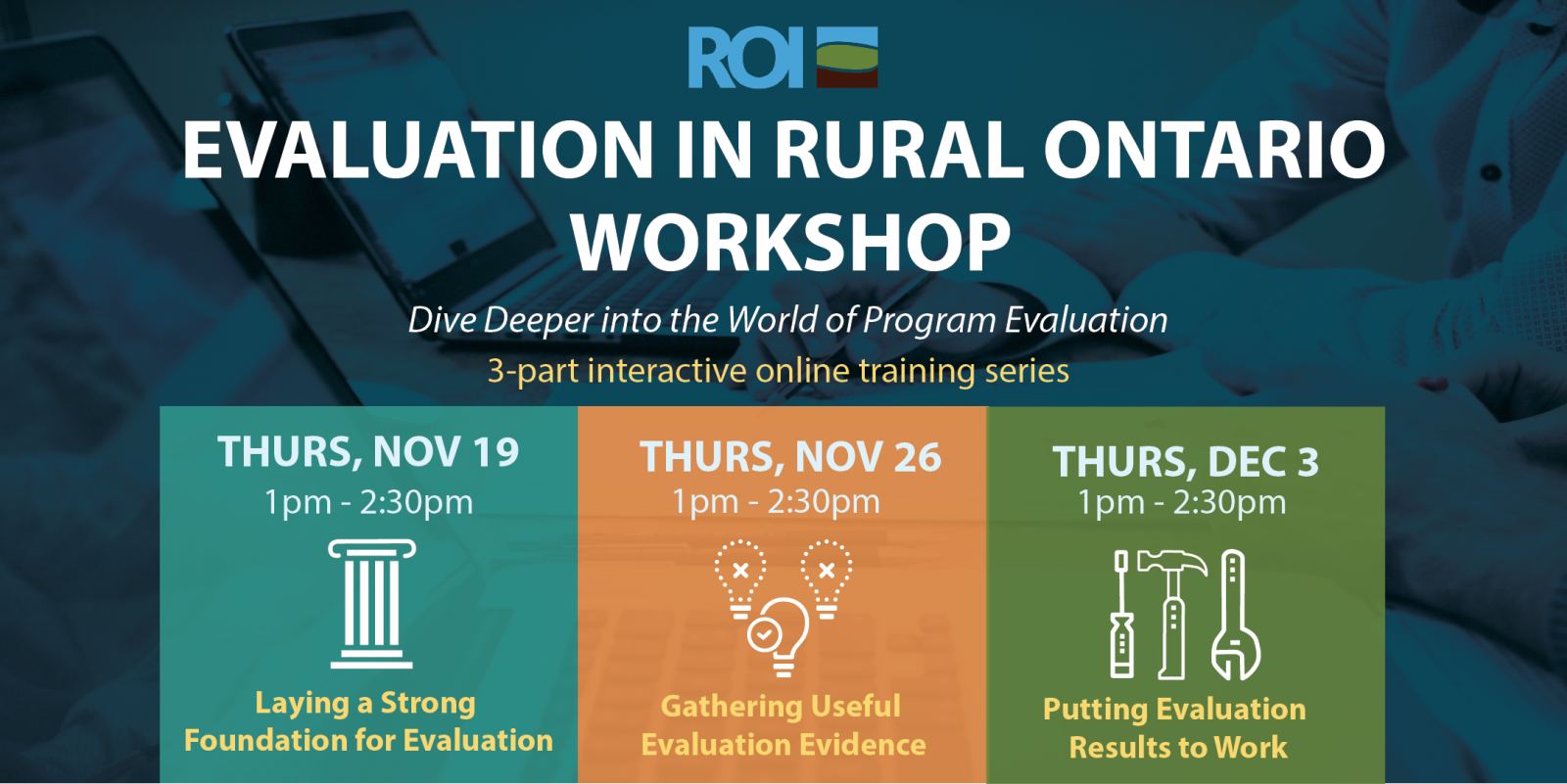 Evaluation in Rural Ontario Workshop - dive deeper into the world of program evaluation.