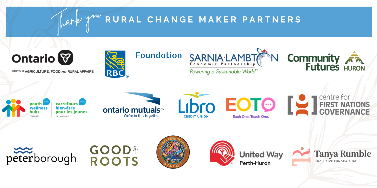 Rural Change Maker Curriculum Partner logos.